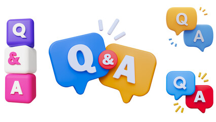 Q& A Icons and Blocks question and answer symbol