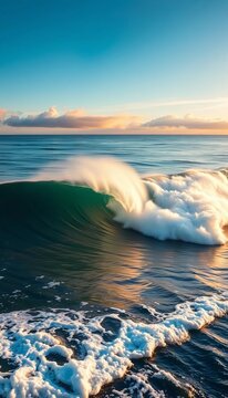 Iconic surf break in northern Peru showcases a world-class left-hand wave's extensive ride,  long,  ocean