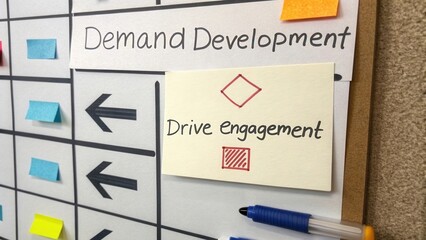 Visual Representation of Project Management Techniques for Demand Development and Engagement Strategies in Office Environment