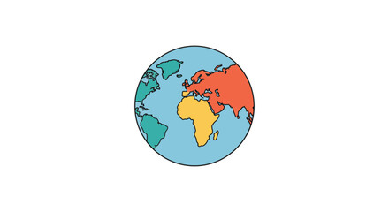 world map illustration depicting continents perfect for educational infographics visualizing global geography and international travel resources.