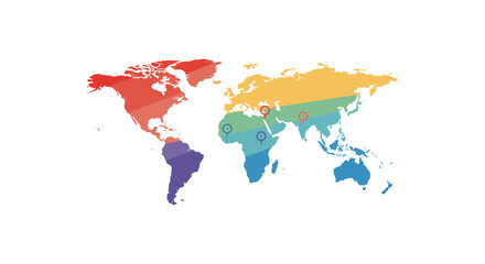 world map locations pinpointing global presence for international business showcasing global expansion and location intelligence ideal for presentation