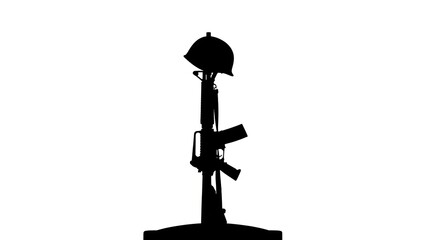 Fallen Soldier Memorial - A Solemn Tribute to Military Sacrifice.