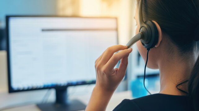 Dedicated Support: A focused individual provides dedicated support, deeply engrossed in their work while navigating the digital landscape. A glimpse into the world of customer service.