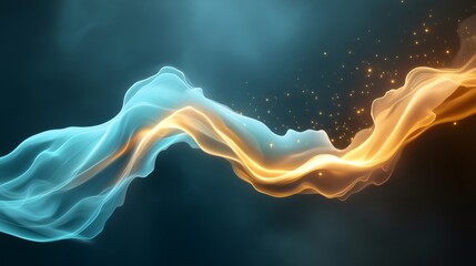 Abstract background featuring flowing energy waves