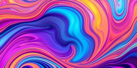 Abstract swirling vibrant wave pattern, dynamic energy flow,  design,  dark