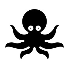 Octopus Vector Glyph Icon Design