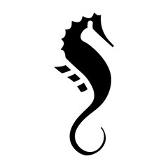 Seahorse Vector Glyph Icon Design