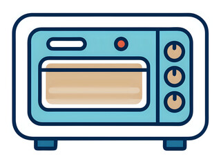 smart oven ,illustration outline isolated on white background