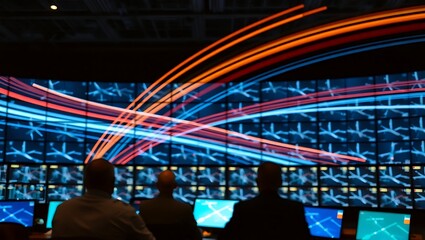 Generative AI: Operators oversee complex digital data streams.