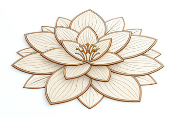lotus flower ,illustration outline isolated on white background