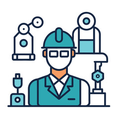 Robotics and Automation Monoline Icon Set