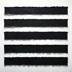 Five textured black stripes on a white background silhouette