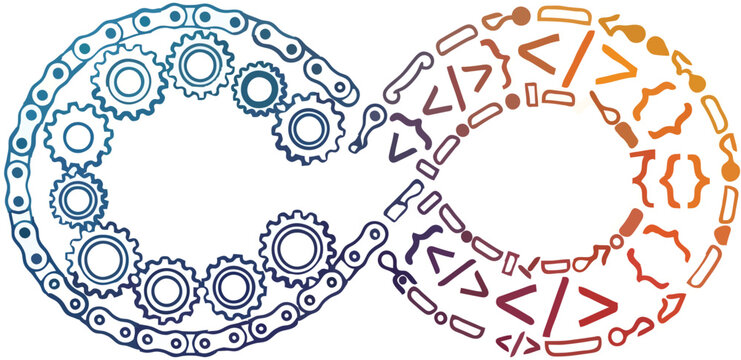 Devops infinity symbol illustration