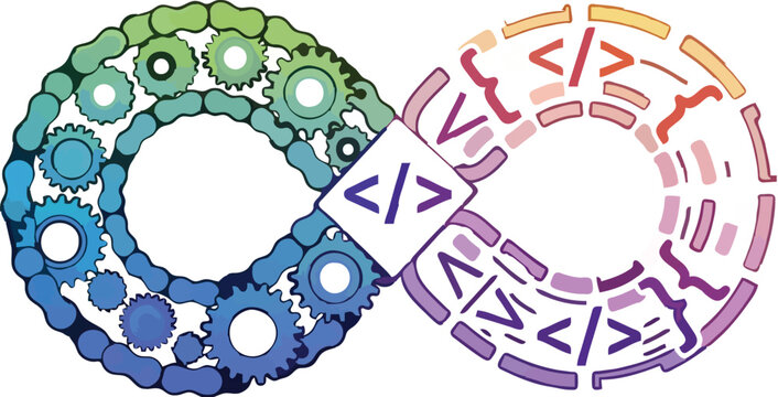 Devops infinity symbol illustration