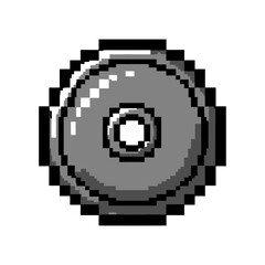 Fototapeta premium Pixel art grey donut, isolated confectionery snack on transparent background