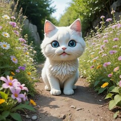 cat in the garden