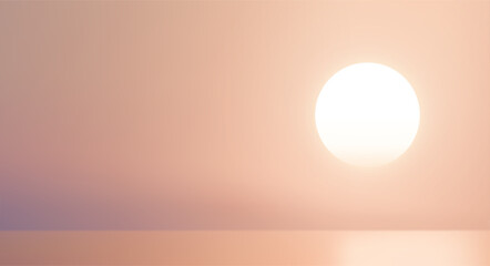Luxury blurred sunset sea background. Rich amber or blue tones for corporate branding, website, presentation. Perfect for artistic book covers, music album art, poster design. Abstract vector backdrop