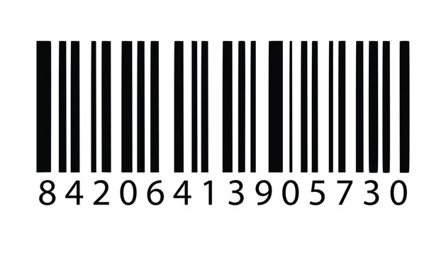  Minimal Barcode Icon &ndash; Fake Bar Code Symbol for Product Label, Inventory, and Retail Scanning &ndash; Vector Illustration