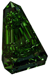 Green Pyramid 3D Prismatic Gem Abstract Shape