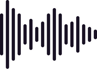 Abstract sound waveform graphic design on white background