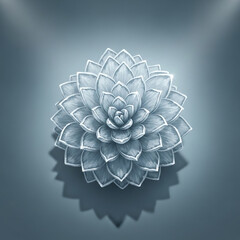 차가운 화이트 선인장