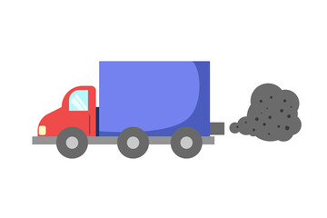 air pollution with dust PM2.5 concept