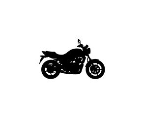 Obraz premium Sleek motorcycle silhouette, powerful modern motorbike, vector graphics, transportation