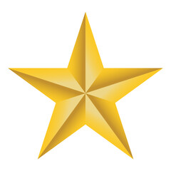 Fototapeta premium Gold star on white background. Vector Icon.