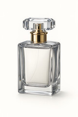3D luxury perfume bottle with reflections