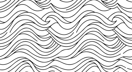 Intertwined Wavy Line Art Pattern