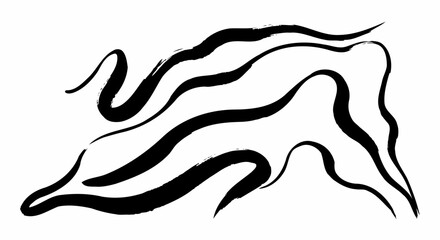 Calligraphic Striped Animal Figure