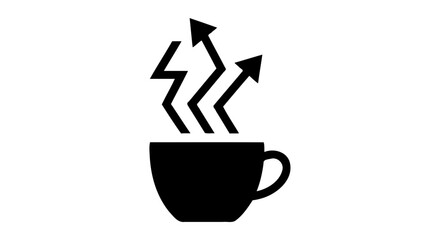 Stylized Steam Coffee Cup Icon