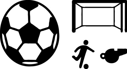 Flat Soccer Icons Collection