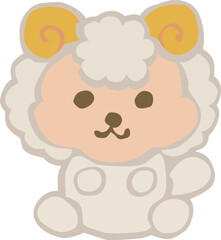 羊のイラスト　2027年賀状におすすめのかわいい未年の干支素材