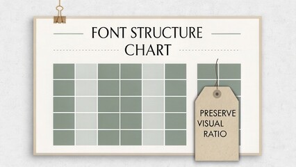 Detailed Font Structure Chart Showcase for Graphic Design and Typography Enthusiasts to Preserve Visual Ratio