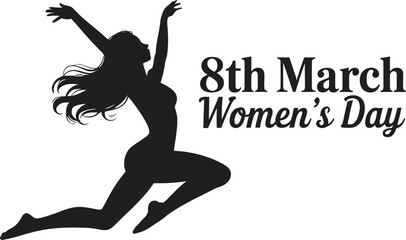 Black and white silhouette illustration of dancing in a white background.