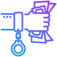 Bribe icon for dishonesty , website, application, printing, document, poster design, etc