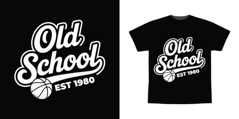 Vintage Sports Typography – Old School EST 1980 Basketball Design