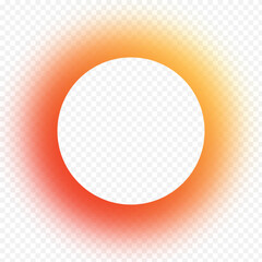 Shining circle frame with gradient isolated on transparent background. Fluid vivid color gradients collection