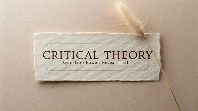 Critical Theory Concept with Elegant Natural Elements on Earthy Background for Thought-Provoking Design Projects