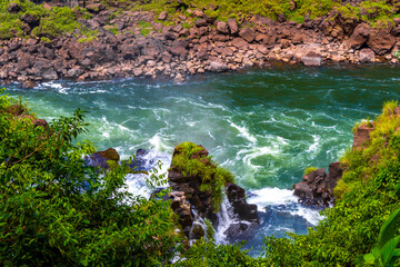 Foz do Iguacu Iguazu Falls waterfall fall waterfalls Argentina Brazil.