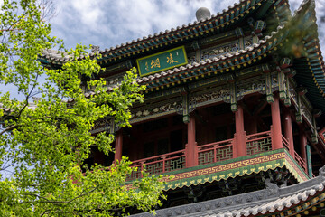 Fototapeta premium Chinese Ancient Architecture in Jinci Park, Shanxi