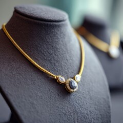 luxurious jewelry showcase with sparkling gems and refined elegance