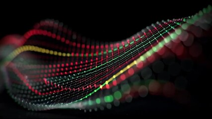 Abstract data visualization with dynamic colorful lines for business intelligence and financial analysis reports and presentations - Powered by Adobe