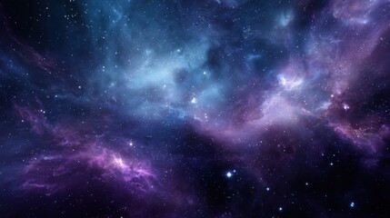 Colorful clouds of gas and dust swirl in the vastness of space revealing brilliant stars and a rich tapestry of purple blue and pink hues that evoke the mysteries of the universe.