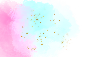  Soft pastel watercolor splashes with subtle glitter accents