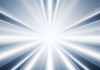 Abstract light streaks rushing into a bright horizon perspective