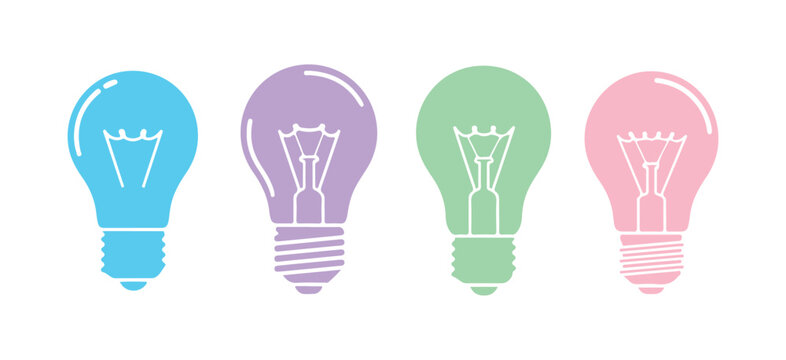 light bulb symbol on a white backdrop.