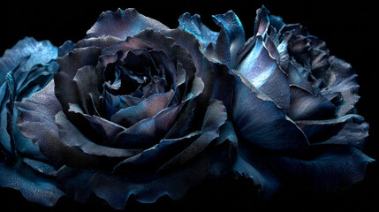 Obraz premium Midnight Black Roses — Dark Luxury Floral Portrait