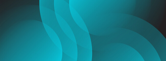 Abstract bright blue background with simple circles overlapping with layered black space design. modern, eps10
